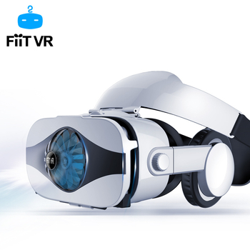 FIITVR 5F VR γυαλιά, όλα-σε-ένα κράνος κεφαλής, ABS, 357 g, συμβατό με Android, iOS και Windows Mobile