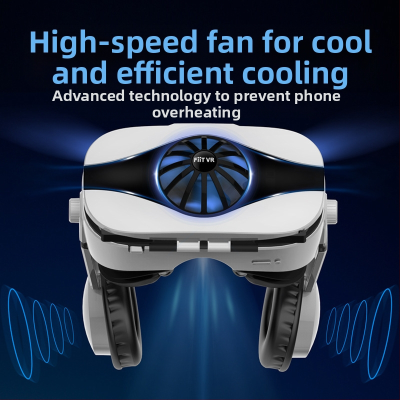 FIITVR 5F VR γυαλιά, όλα-σε-ένα κράνος κεφαλής, ABS, 357 g, συμβατό με Android, iOS και Windows Mobile