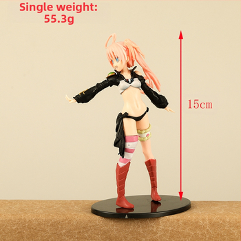 Пет PVC слайм фигури, модели, с аниме изображения, опаковани в торбичка, без сглобяване, подходящи за възраст 7–14 години