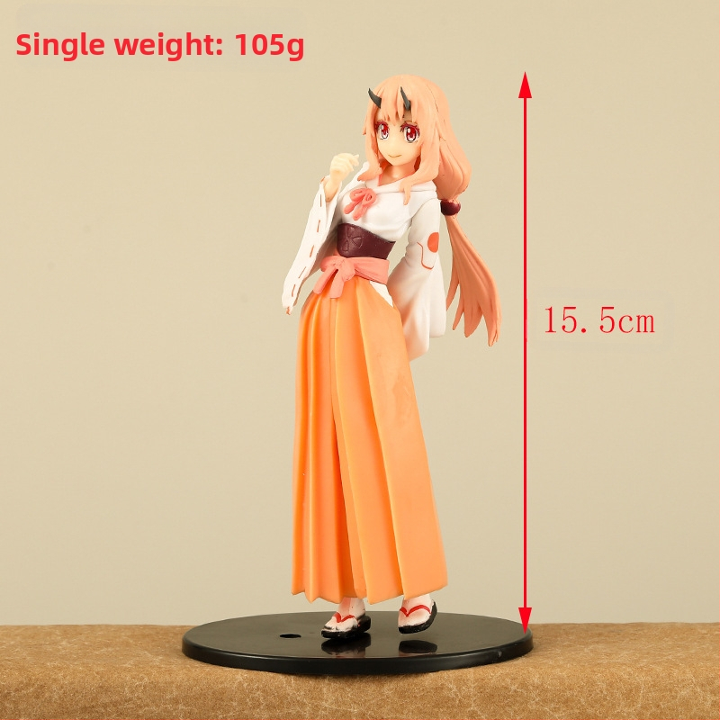 Пет PVC слайм фигури, модели, с аниме изображения, опаковани в торбичка, без сглобяване, подходящи за възраст 7–14 години