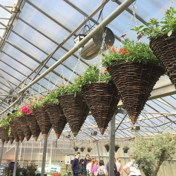 Κρεμαστή γλάστρα δαπέδου – ημικυκλική κωνική μορφή, μη υφαντό ύφασμα, αγροτικός στυλ