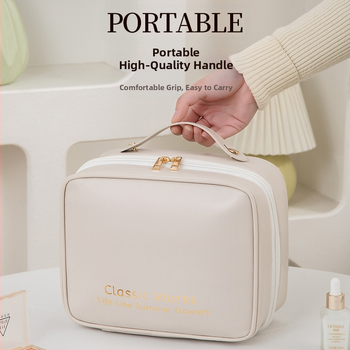 BOLANG τσάντα καλλυντικών 3-σε-1, φορητή, αδιάβροχο PU υλικό, επένδυση πολυεστέρα, unisex, αστικός μινιμαλισμός