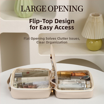 BOLANG τσάντα καλλυντικών 3-σε-1, φορητή, αδιάβροχο PU υλικό, επένδυση πολυεστέρα, unisex, αστικός μινιμαλισμός