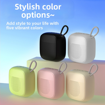 Ασύρματο Bluetooth ηχείο εξωτερικού χώρου, φορητό Macaron, με φωνητικές προτροπές, 5W, Bluetooth 5.3, ενσωματωμένη μπαταρία 300–500 mAh, 100 Hz–20 kHz, εμβέλεια 10 m