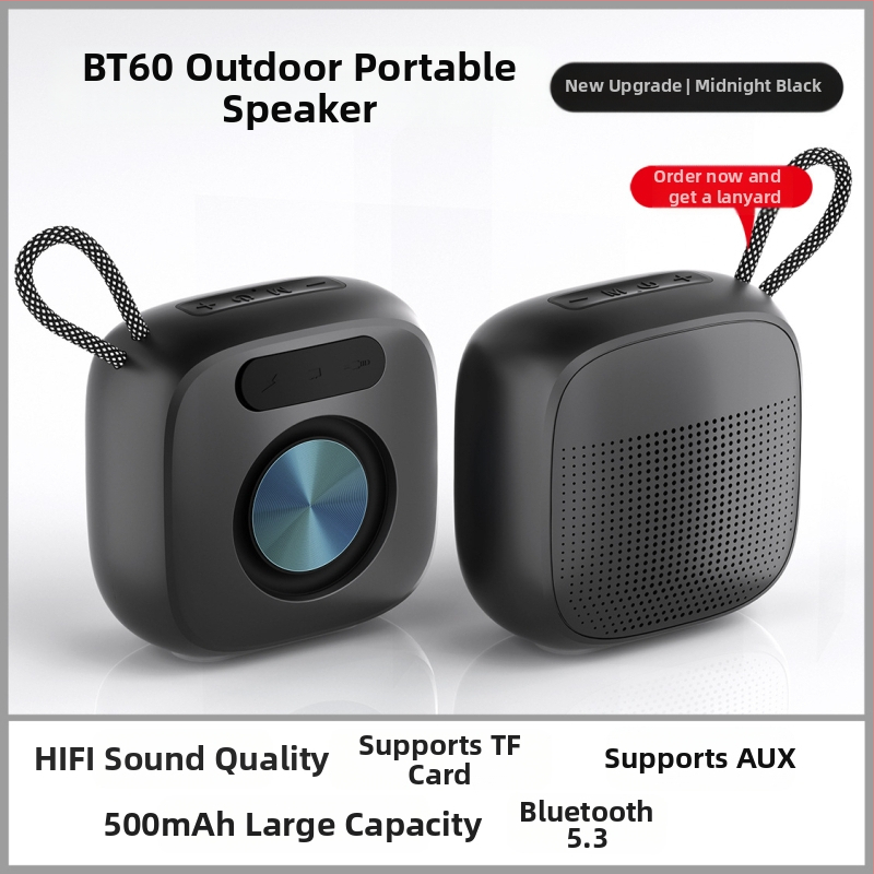 Ασύρματο Bluetooth ηχείο εξωτερικού χώρου, φορητό Macaron, με φωνητικές προτροπές, 5W, Bluetooth 5.3, ενσωματωμένη μπαταρία 300–500 mAh, 100 Hz–20 kHz, εμβέλεια 10 m