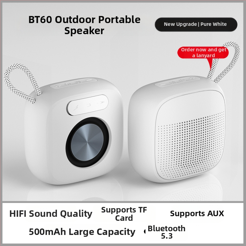 Ασύρματο Bluetooth ηχείο εξωτερικού χώρου, φορητό Macaron, με φωνητικές προτροπές, 5W, Bluetooth 5.3, ενσωματωμένη μπαταρία 300–500 mAh, 100 Hz–20 kHz, εμβέλεια 10 m