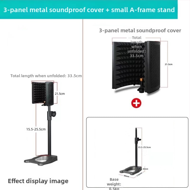Ακουστικά Αξεσουάρ: YALIMIC Μίνι Κάλυμμα Ηχομόνωσης Μικροφώνου με Τρεις Θύρες