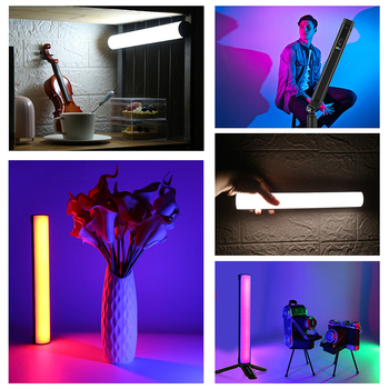 LED осветление за фотография и стрийминг на живо, преносимо RGB запълващо светило, модел PU4134, Puluz/Fat Cow, пластмасов корпус, тегло 0.576 кг, година 2022