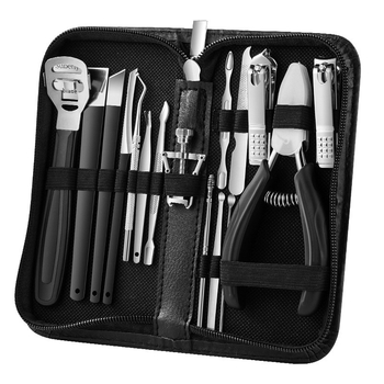 Σετ περιποίησης νυχιών και ποδιών με λαβίδες αυλακώσεων νυχιών και εργαλείο για ονυχία — Sharp blade, πλαστικό + ανοξείδωτο ατσάλι, καθολικό