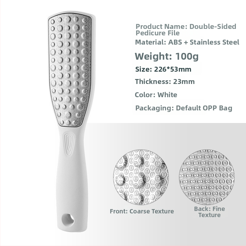 Διπλής όψεως λειαντής ποδιών από ανοξείδωτο ατσάλι, ABS/PP, εργαλείο περιποίησης ποδιών, μοντέλο SKU001362