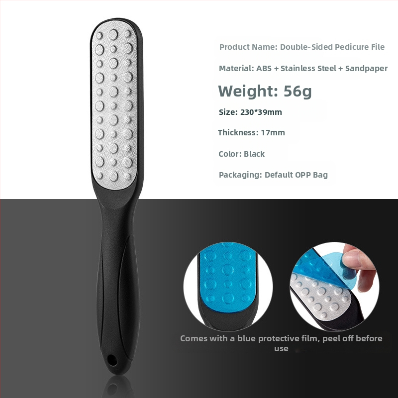 Διπλής όψεως λειαντής ποδιών από ανοξείδωτο ατσάλι, ABS/PP, εργαλείο περιποίησης ποδιών, μοντέλο SKU001362