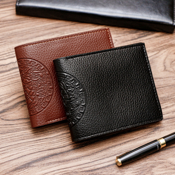 Vyrų PVC piniginė, dviejų dalių dizainas, miesto paprastumo stilius, poliesterio pamušalas, kortelių laikymas