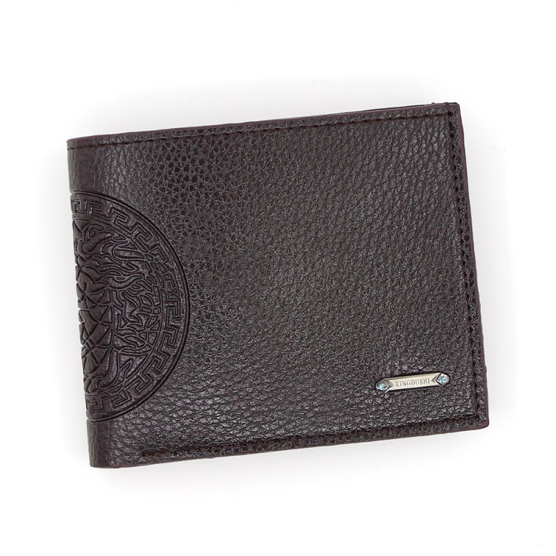 Vyrų PVC piniginė, dviejų dalių dizainas, miesto paprastumo stilius, poliesterio pamušalas, kortelių laikymas