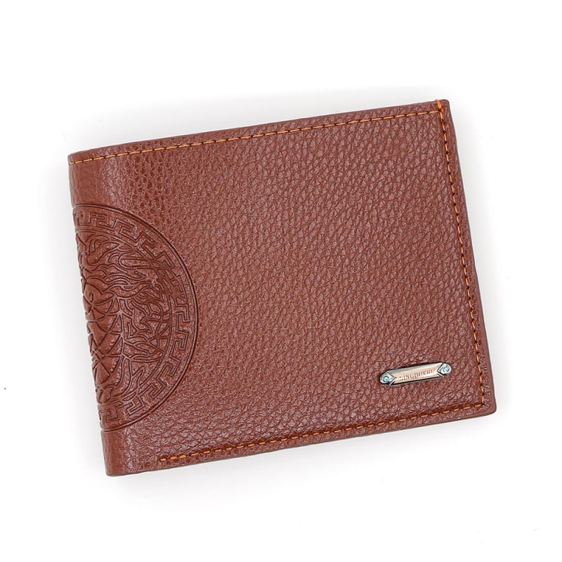 Vyrų PVC piniginė, dviejų dalių dizainas, miesto paprastumo stilius, poliesterio pamušalas, kortelių laikymas