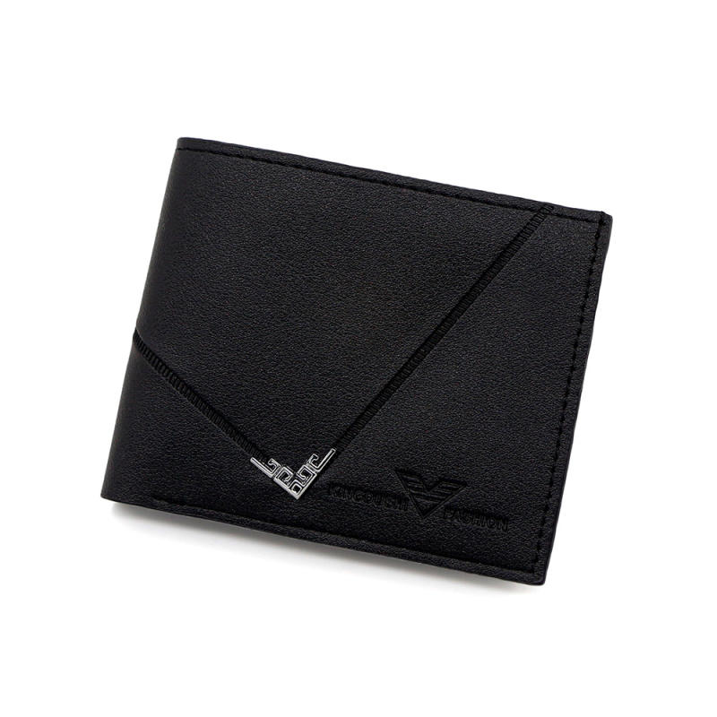 Vyrų PVC piniginė, dviejų dalių dizainas, miesto paprastumo stilius, poliesterio pamušalas, kortelių laikymas