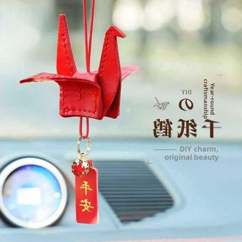 DIY set kožne viseće dekoracije za auto – crtani stil, aroma, unutarnja dekoracija