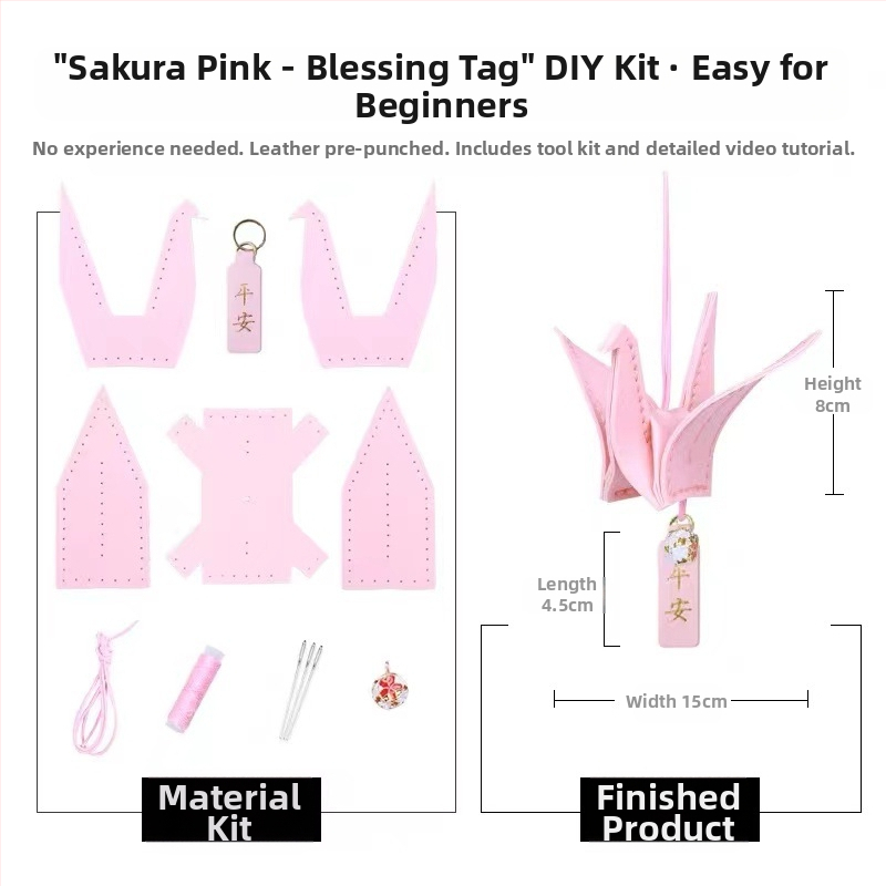 DIY set kožne viseće dekoracije za auto – crtani stil, aroma, unutarnja dekoracija