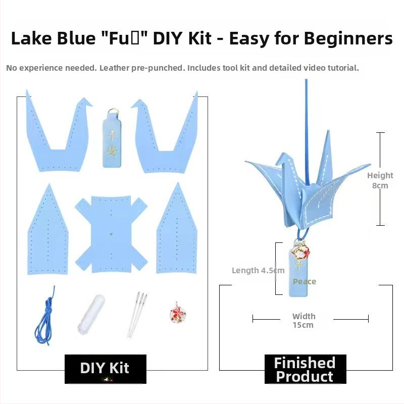 DIY set kožne viseće dekoracije za auto – crtani stil, aroma, unutarnja dekoracija