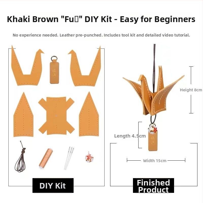 DIY set kožne viseće dekoracije za auto – crtani stil, aroma, unutarnja dekoracija