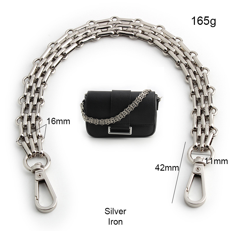 Penkių eilių metalinė grandinė pečių diržui – atspari dilimui, savo prekės ženklas, 2023 m. vasara