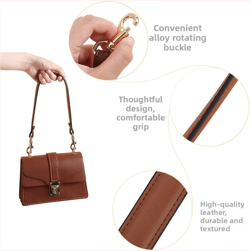 PU презрамка за чанта, разглобяема презрамка за рамо, солидна шарка, шев и маслен кант, персонализируем логотип