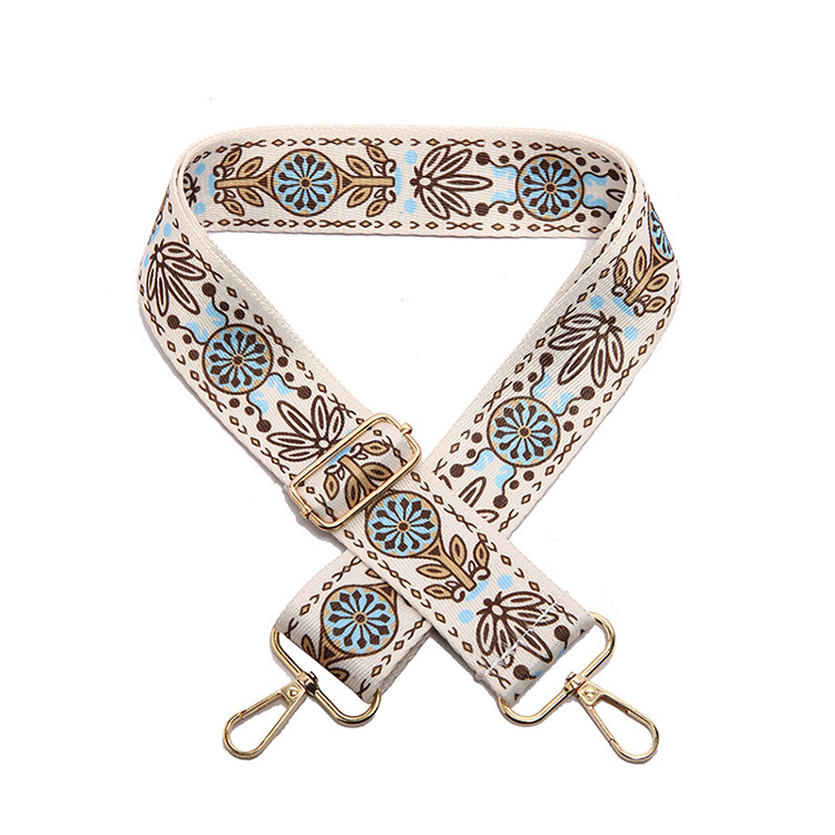 Reguliuojamas rankinės dirželis su dryžių raštu, drobė, skirtas pečių ar crossbody nešiojimui, atsparus dilimui