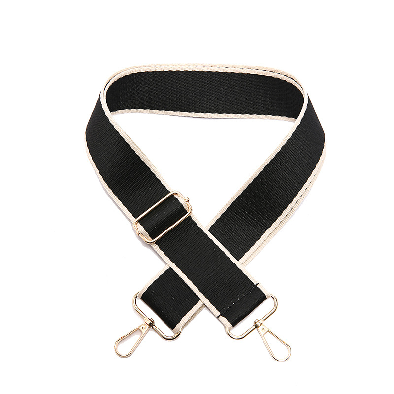 Reguliuojamas rankinės dirželis su dryžių raštu, drobė, skirtas pečių ar crossbody nešiojimui, atsparus dilimui