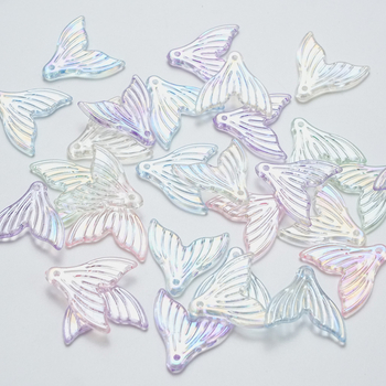 Accesorii DIY Acrilic Pandant cu coada de sirenă Placare electrolitică