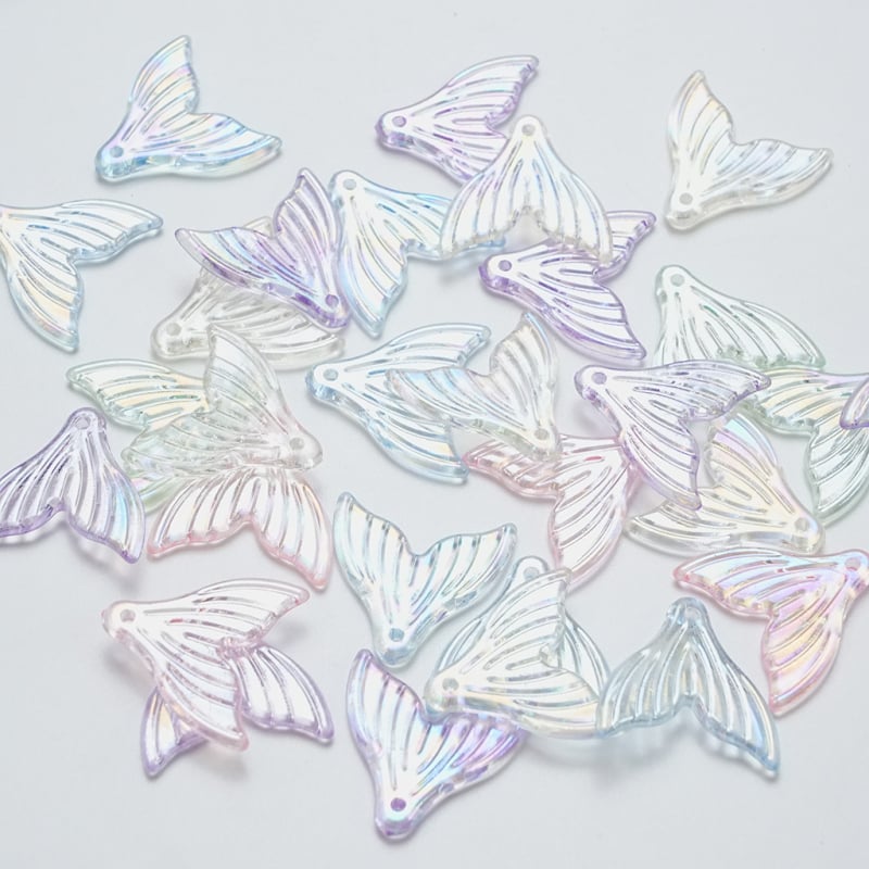 Accesorii DIY Acrilic Pandant cu coada de sirenă Placare electrolitică