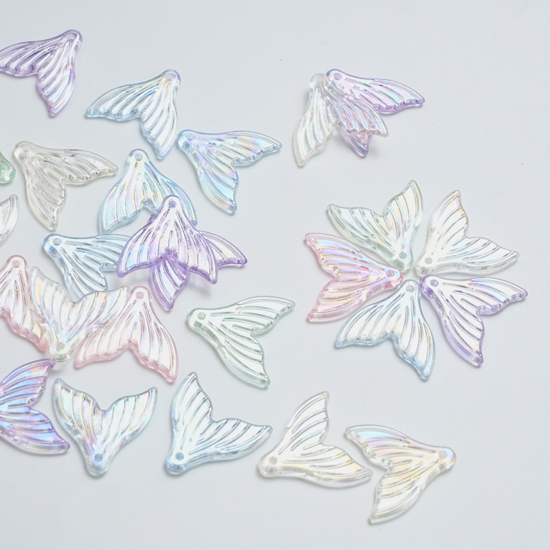 Accesorii DIY Acrilic Pandant cu coada de sirenă Placare electrolitică