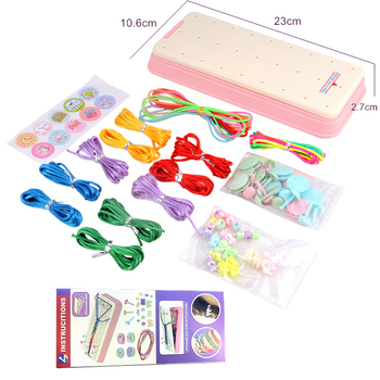 DIY rinkinys vaikų apyrankėms – etninio stiliaus, medžiaga: virvė; 2024 m. pavasaris; dėžutėje pakuojamas