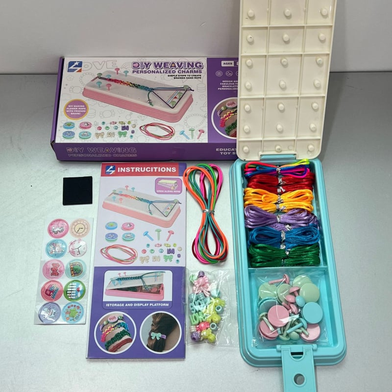 DIY rinkinys vaikų apyrankėms – etninio stiliaus, medžiaga: virvė; 2024 m. pavasaris; dėžutėje pakuojamas