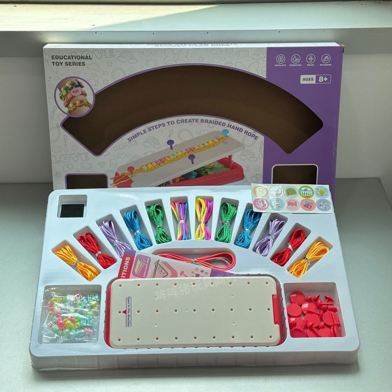 DIY rinkinys vaikų apyrankėms – etninio stiliaus, medžiaga: virvė; 2024 m. pavasaris; dėžutėje pakuojamas