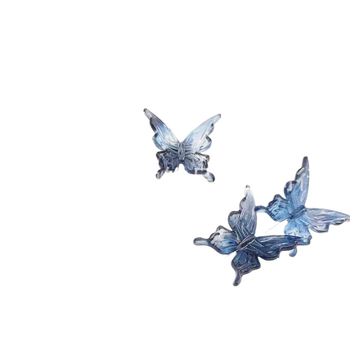 Ακρυλικό διαβαθμισμένο σχέδιο πεταλούδας με χάντρες, φιλαριστή καρφίτσα μαλλιών και κρεμαστό για θήκη κινητού — Aomiao, Yiwu, Καλοκαίρι 2024