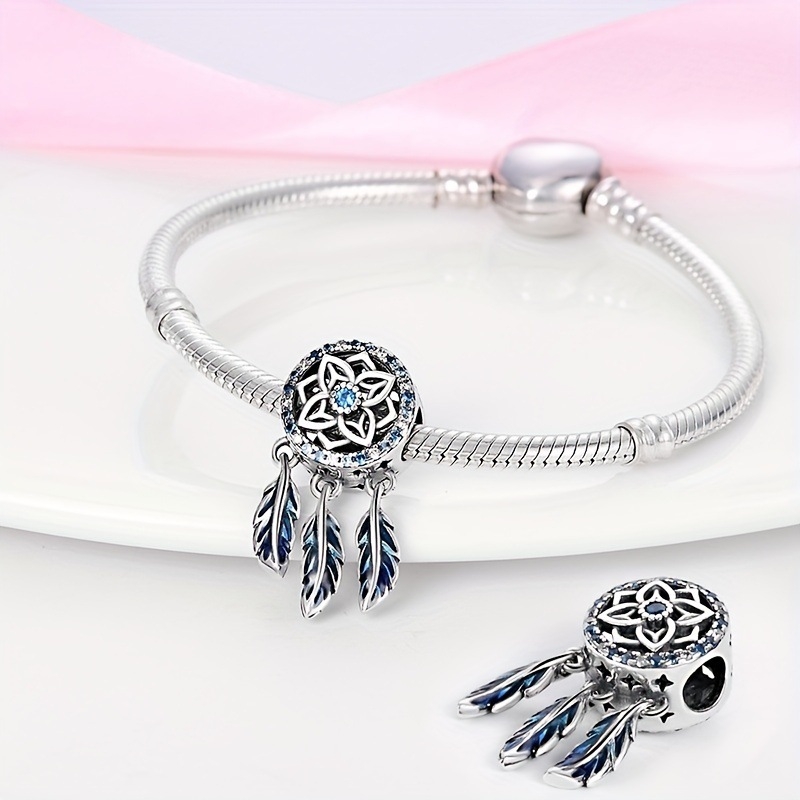 Accesorii DIY din cupru, placare electrolitică, pandantiv Dreamcatcher lună, mărgele pentru brățară și colier, stil Xiao Xiang Feng, proaspăt și dulce