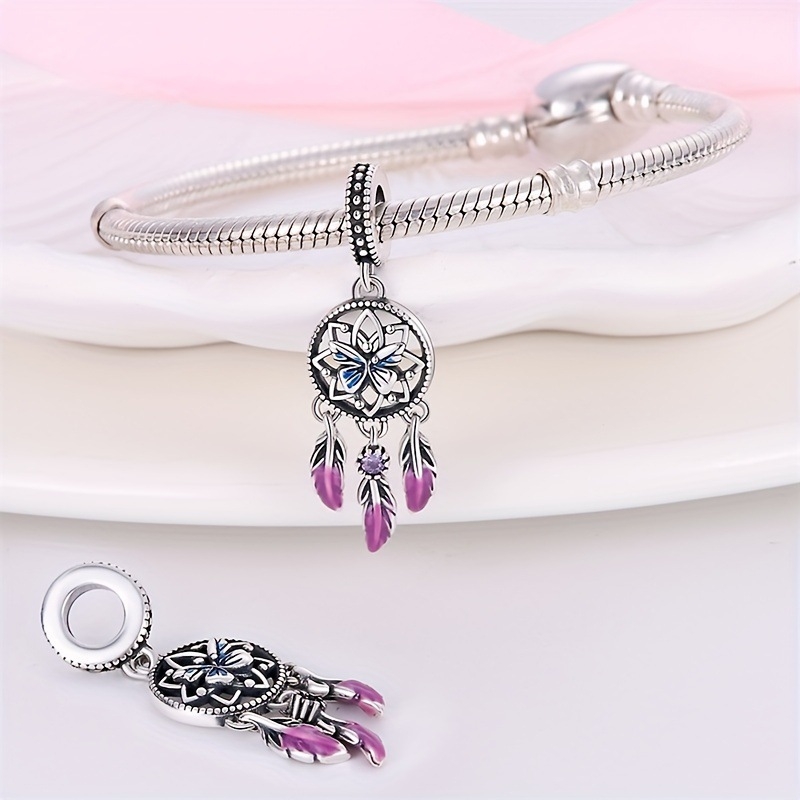Accesorii DIY din cupru, placare electrolitică, pandantiv Dreamcatcher lună, mărgele pentru brățară și colier, stil Xiao Xiang Feng, proaspăt și dulce
