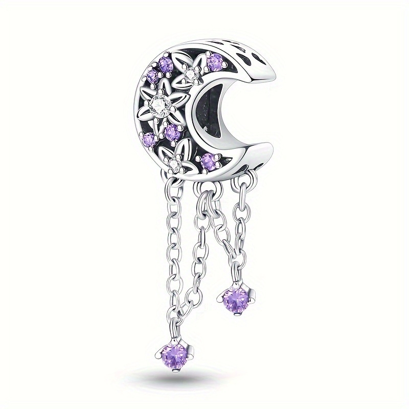 Accesorii DIY din cupru, placare electrolitică, pandantiv Dreamcatcher lună, mărgele pentru brățară și colier, stil Xiao Xiang Feng, proaspăt și dulce