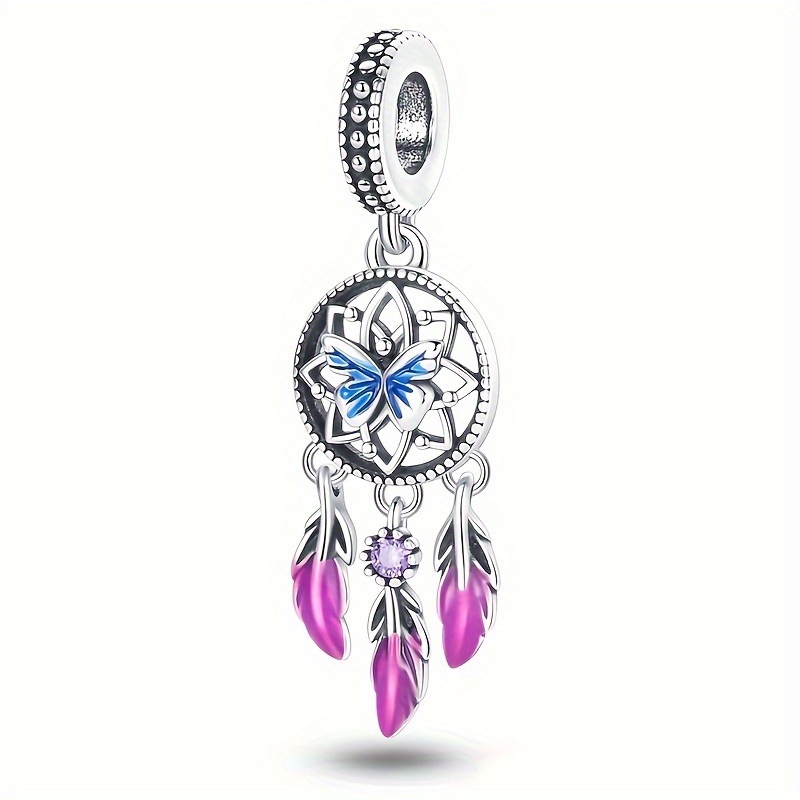 Accesorii DIY din cupru, placare electrolitică, pandantiv Dreamcatcher lună, mărgele pentru brățară și colier, stil Xiao Xiang Feng, proaspăt și dulce
