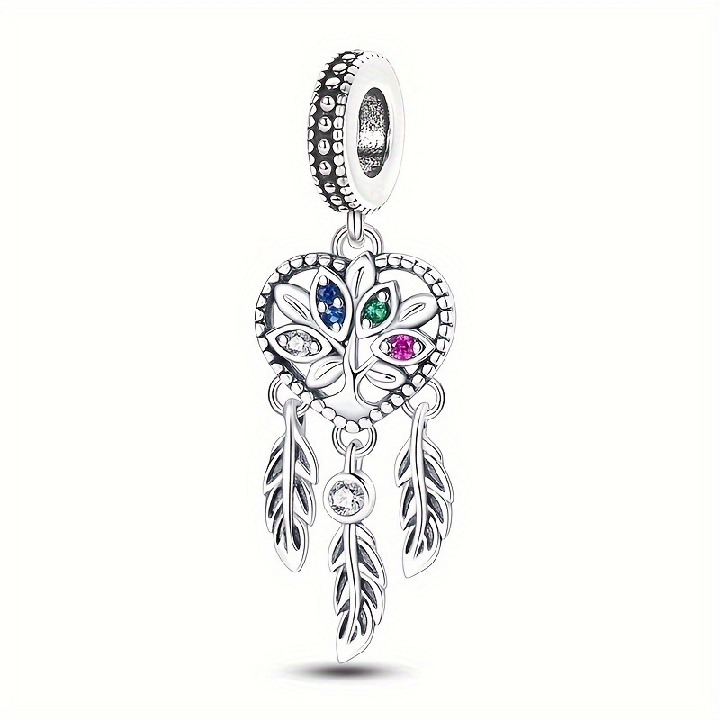 Accesorii DIY din cupru, placare electrolitică, pandantiv Dreamcatcher lună, mărgele pentru brățară și colier, stil Xiao Xiang Feng, proaspăt și dulce