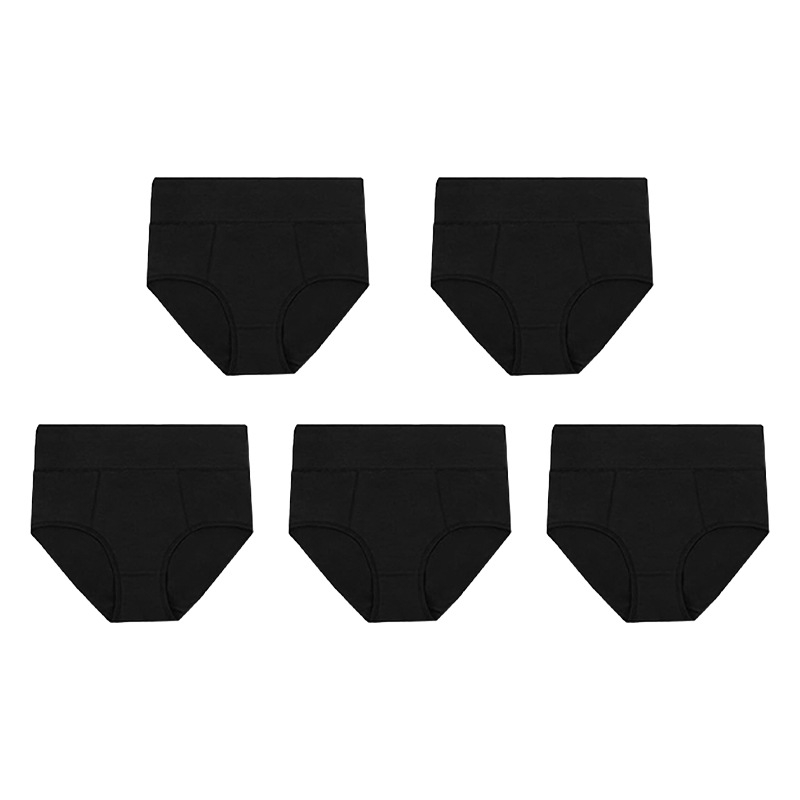 Дамски памучни бикини с висока талия, дишащи, оформящи талията и повдигащи седалището, плетени, 95–100% памук