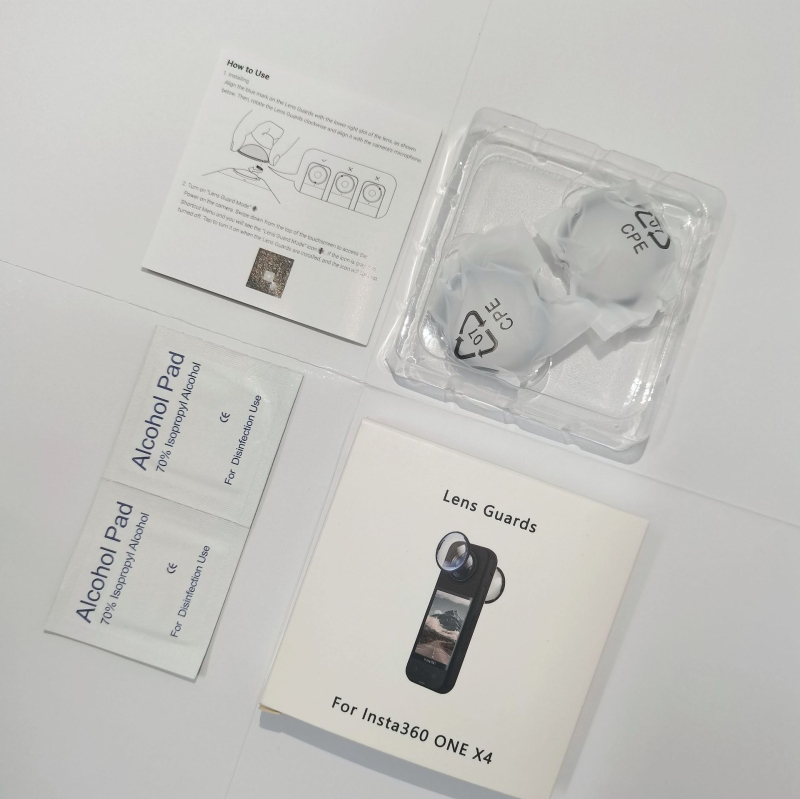 адхезивен панорамен защитен филтър за обектив Insta360 X3 — PC с висока твърдост, антидраскане, 0,7 г