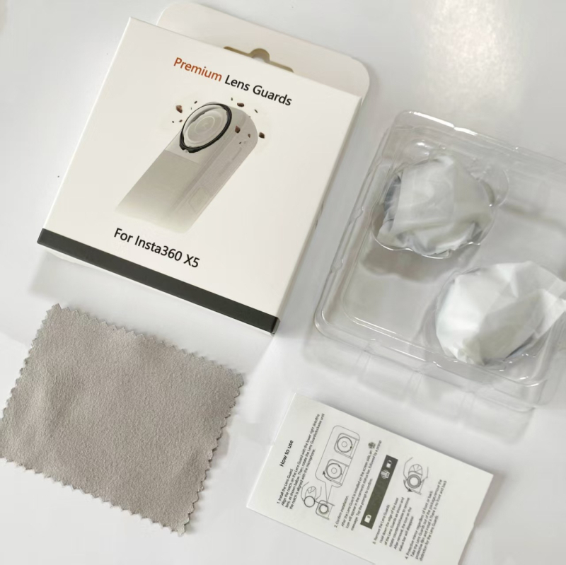 адхезивен панорамен защитен филтър за обектив Insta360 X3 — PC с висока твърдост, антидраскане, 0,7 г