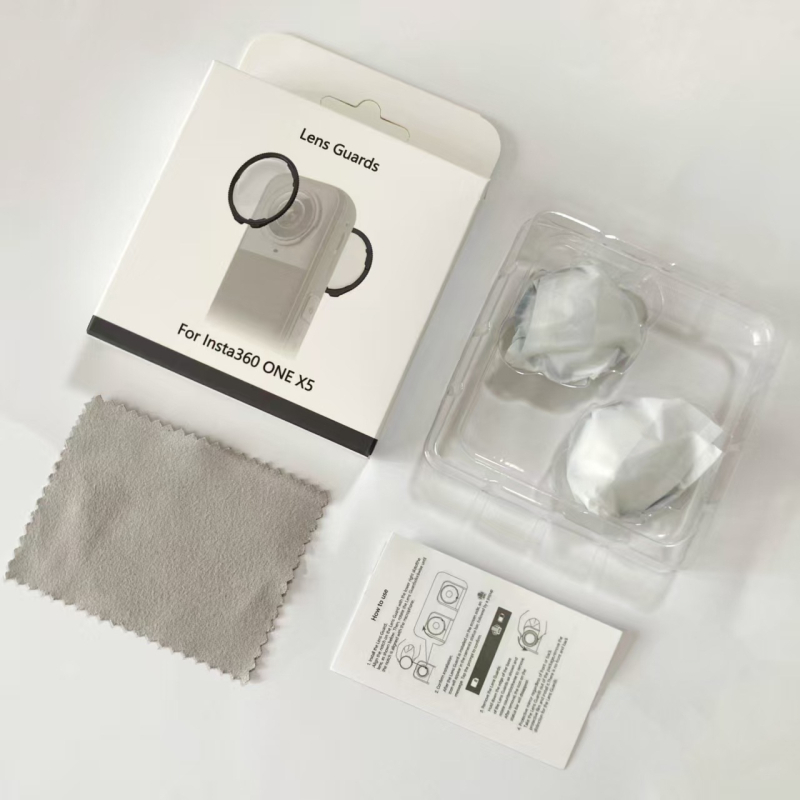 адхезивен панорамен защитен филтър за обектив Insta360 X3 — PC с висока твърдост, антидраскане, 0,7 г