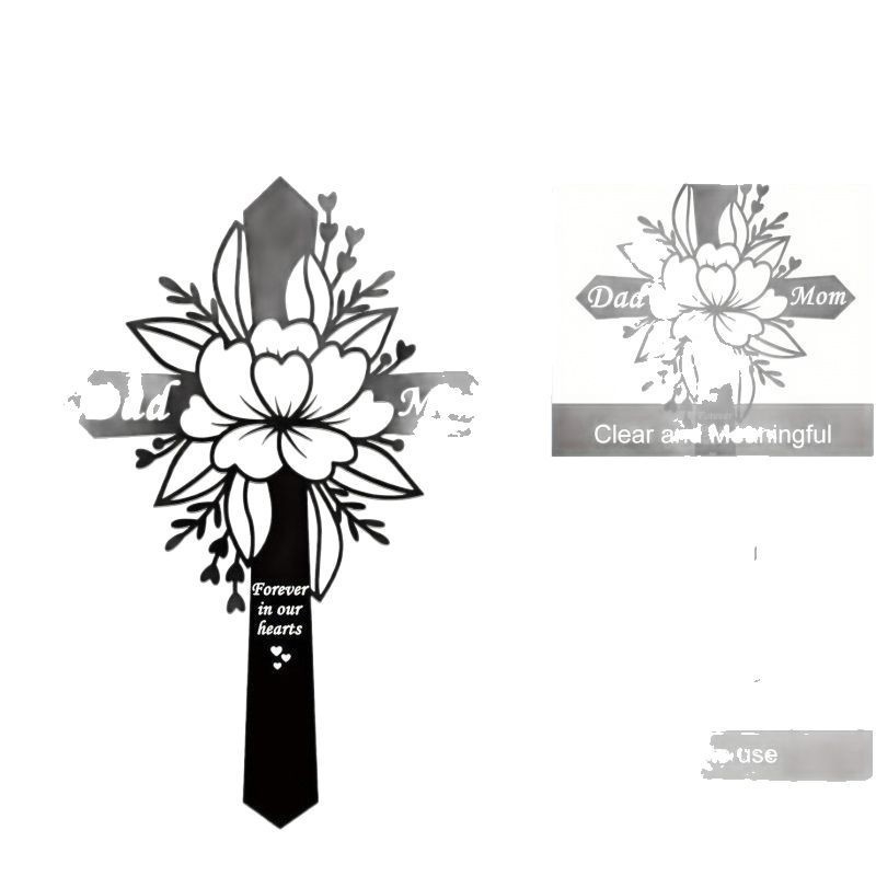 Ακρυλική διακοσμητική φιγούρα γραφείου: δύο γλυκά σκυλάκια με ομπρέλα, διακοσμητικό γλαστράκι με εκτύπωση