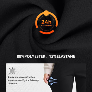 Дамски подплатени поларени спортни панталони с висока талия, свободна кройка, дебели, дължина 9/10