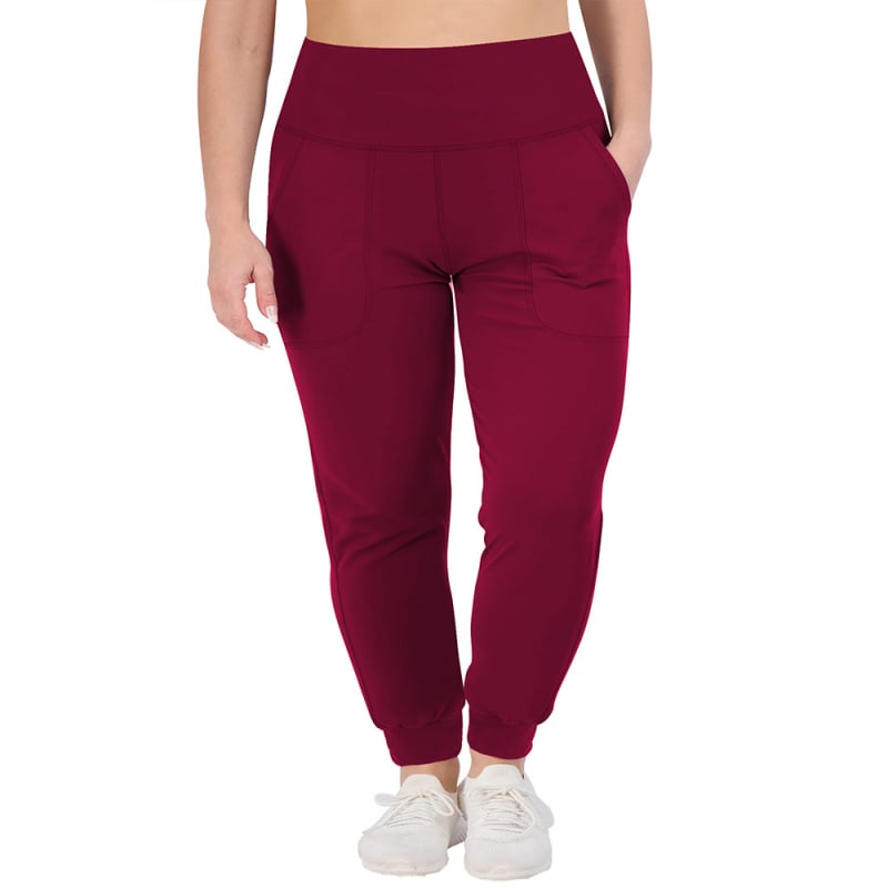 Ženske fleece‑lined sportske hlače s visokim strukom, slobodan kroj, dužina 9/10, materijal Milk Silk- Polyester-Spandex