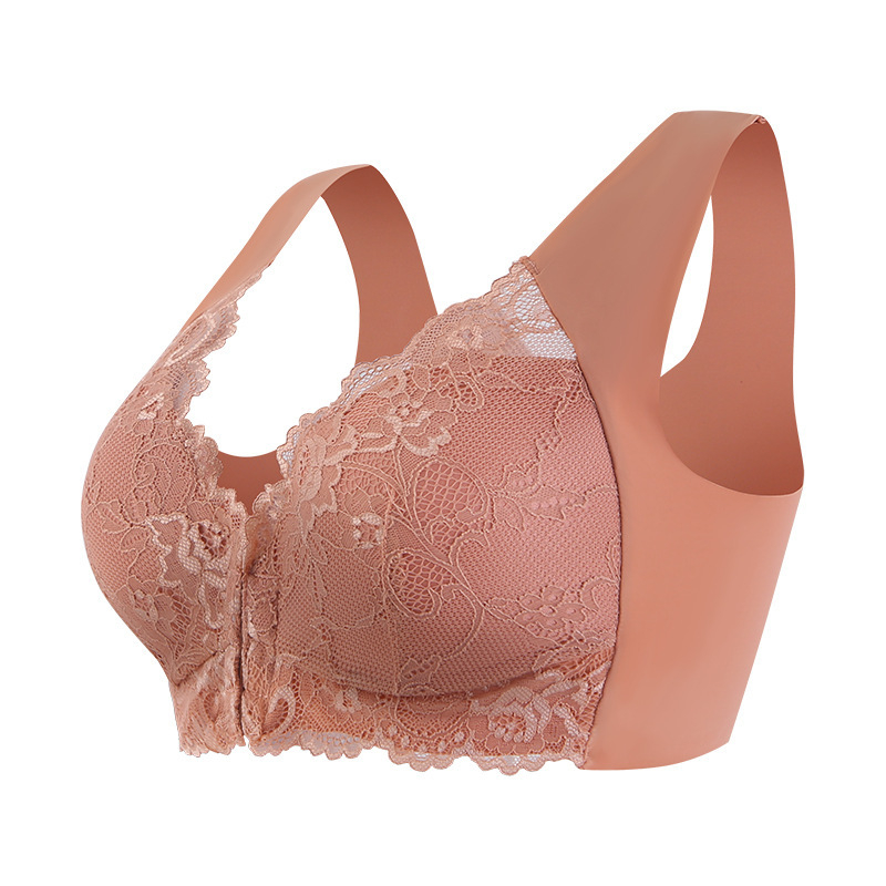 Mezgline belaidė sportinė liemenėlė su priekyje užsegimu, pagrindinis audinys - nailonas, plonas formuojamas puodelis