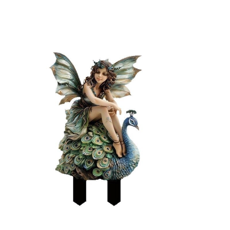 Ακρυλική φιγούρα κοριτσιού σε διαλογισμό για εξωτερική αυλή, διακοσμητικό σκηνικό κήπου, τεχνική εκτύπωσης, δώρο για γενέθλια, αποφοίτηση και εγκατάσταση νέου σπιτιού