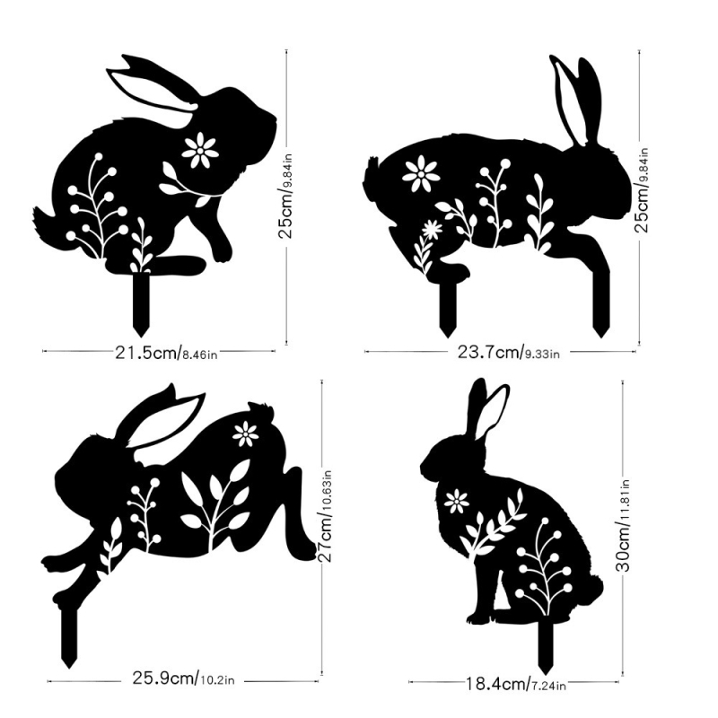 Yiwo Великденско зайче за двор – декоративна табелка за оформление на двора; Марка: Yiwo; Приложим празник: Великден; Категория на продукта: Елементи за оформление на двор; Тип на продукта: Табелка за двор