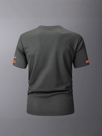 Ανδρική T‑shirt για καλοκαιρινές προπονήσεις, χαλαρή γραμμή, πολυεστέρας, στρογγυλός λαιμός, κοντά μανίκια